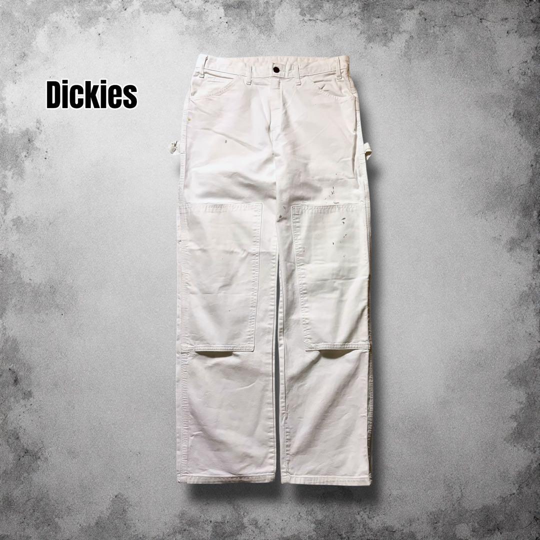 Dickies ダブルニー ペインターパンツ ワイドレッグ ダックパンツ 白