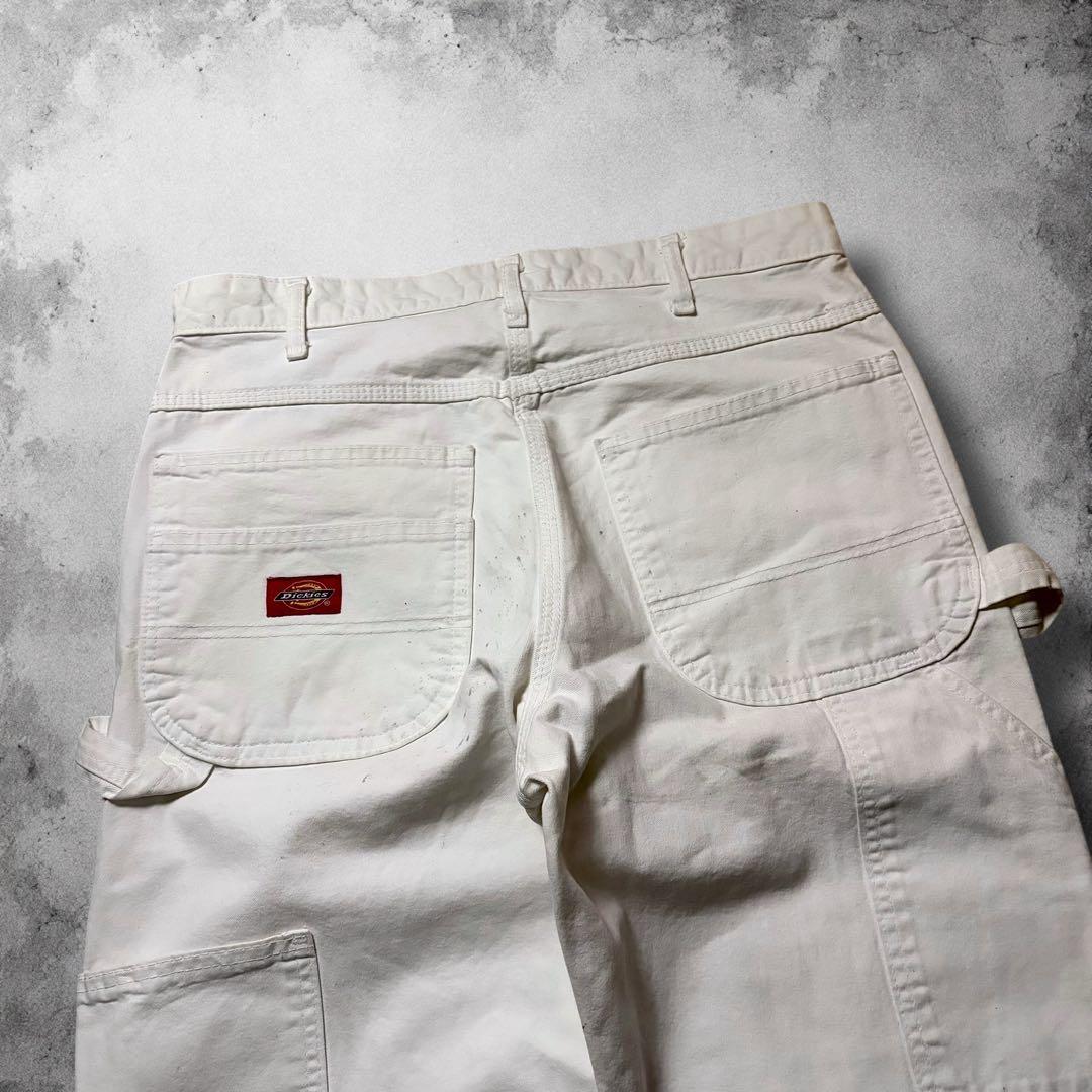 Dickies ダブルニー ペインターパンツ ワイドレッグ ダックパンツ 白