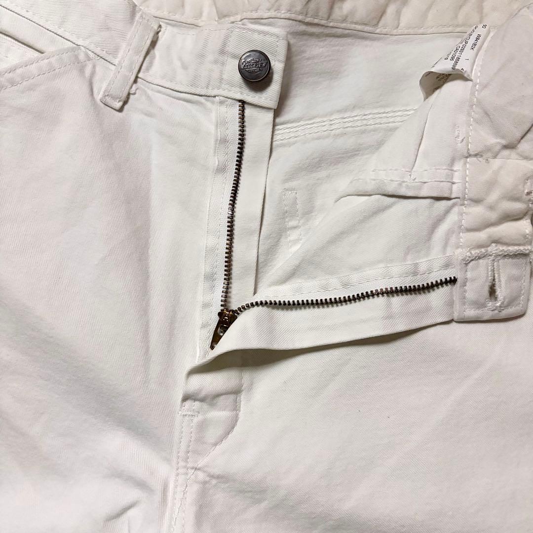 Dickies ダブルニー ペインターパンツ ワイドレッグ ダックパンツ 白