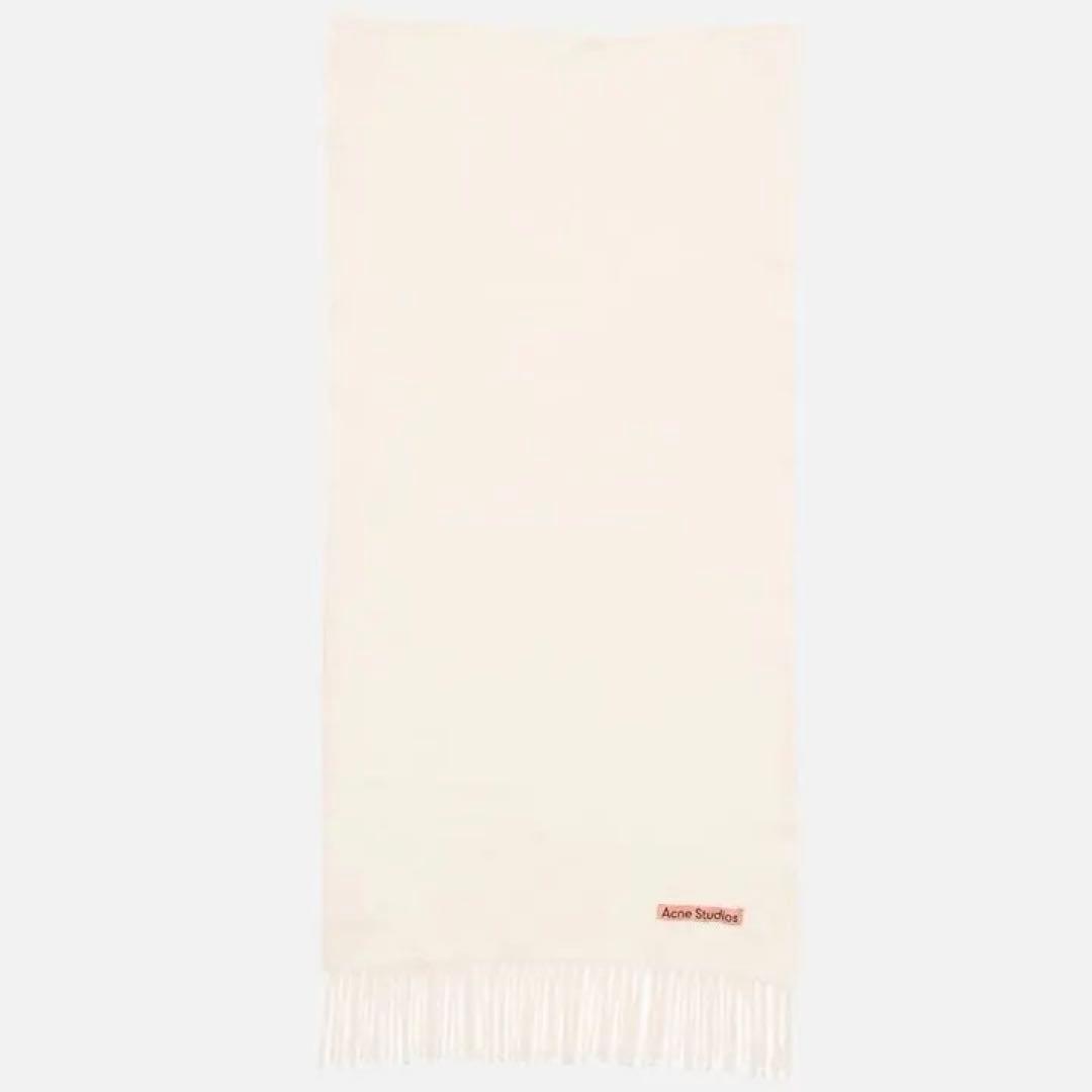 Acne Studios マフラー フリンジウールスカーフ ウォームホワイト