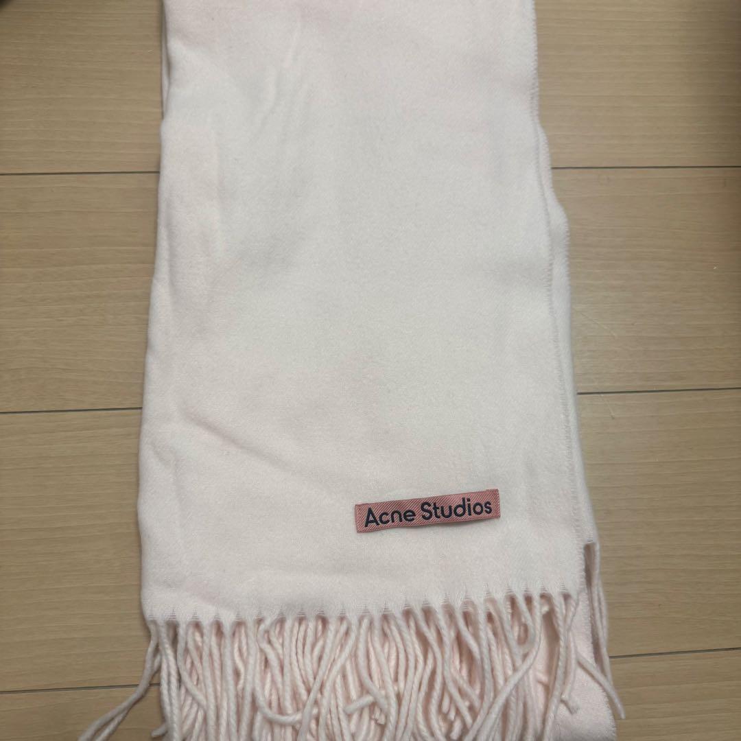 Acne Studios マフラー フリンジウールスカーフ ウォームホワイト