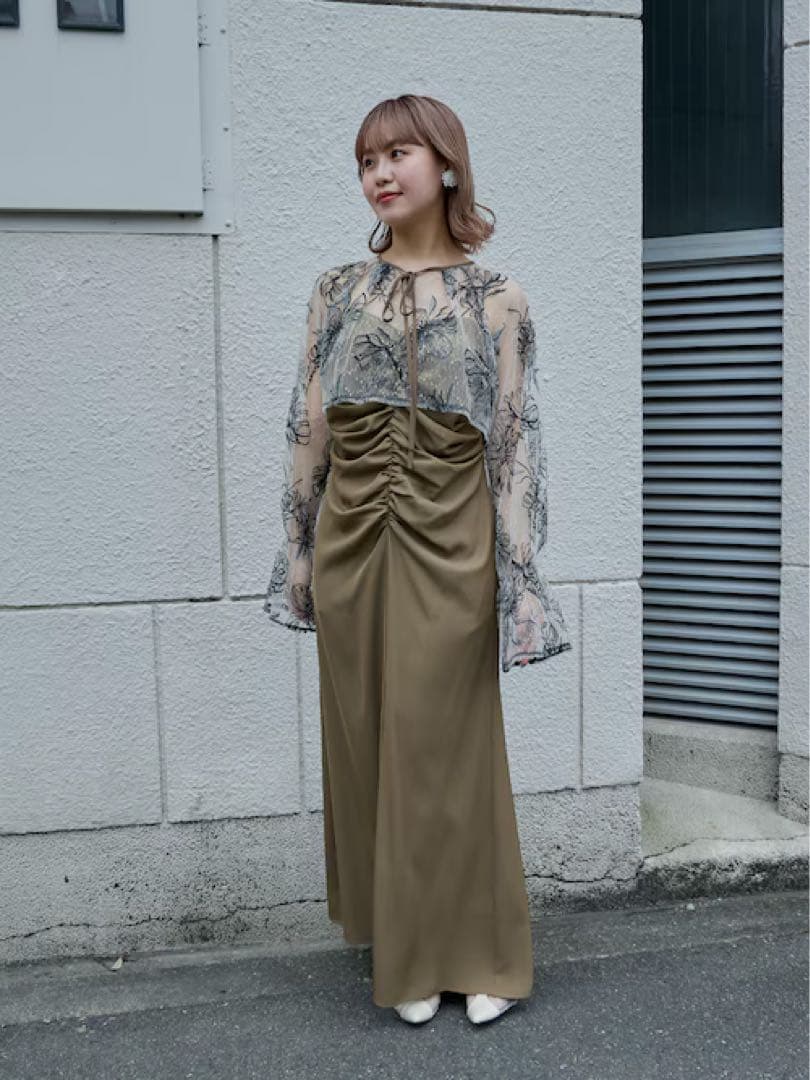 ク★新品★ ニアナMany wayゴールドフラワードレス 2点セット　サンプル品