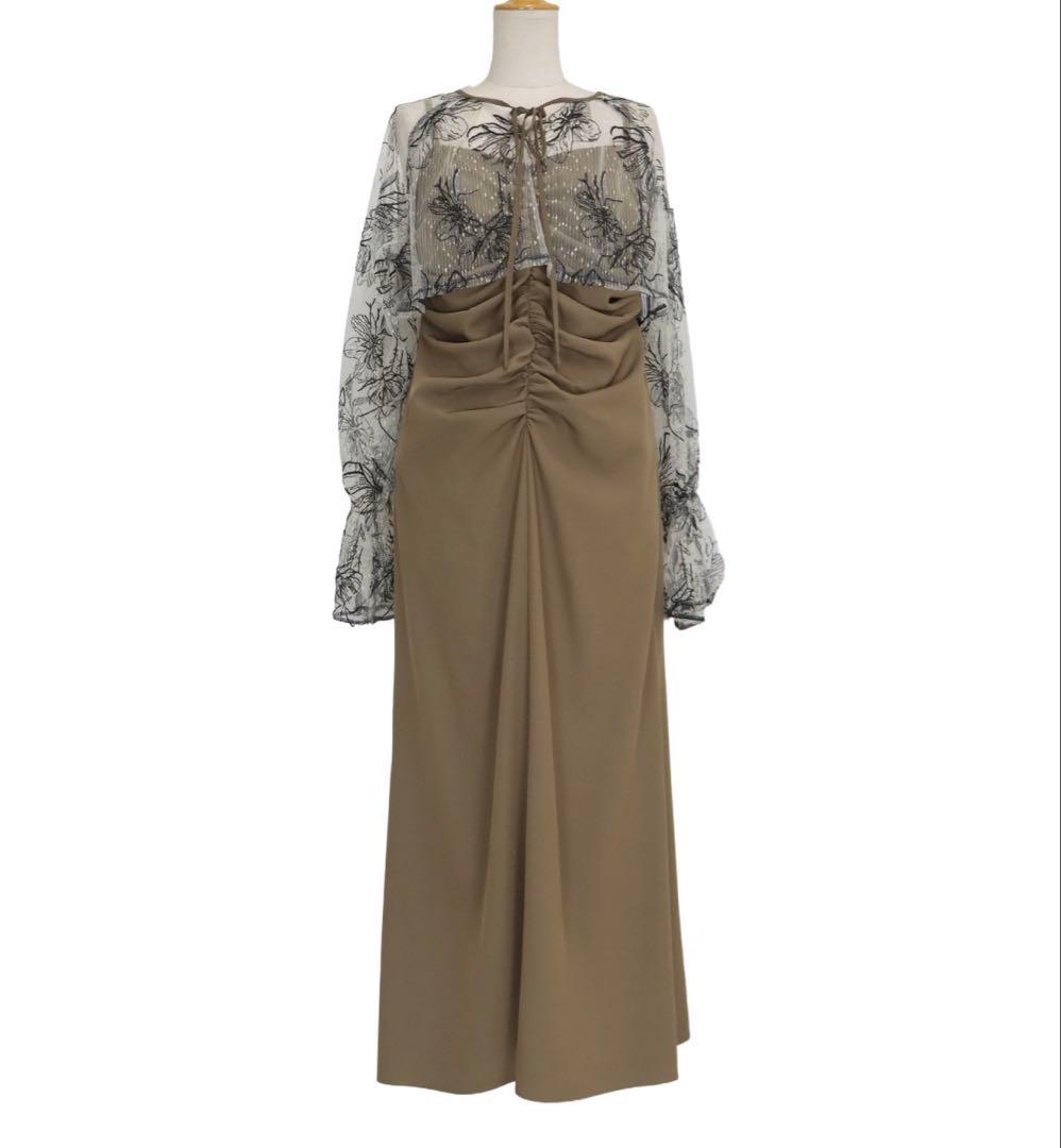 ク★新品★ ニアナMany wayゴールドフラワードレス 2点セット　サンプル品