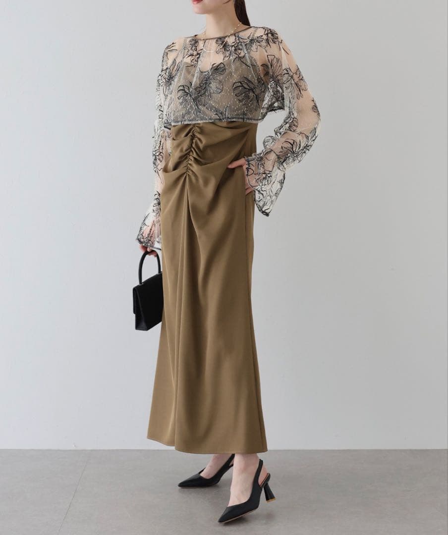 ク★新品★ ニアナMany wayゴールドフラワードレス 2点セット　サンプル品