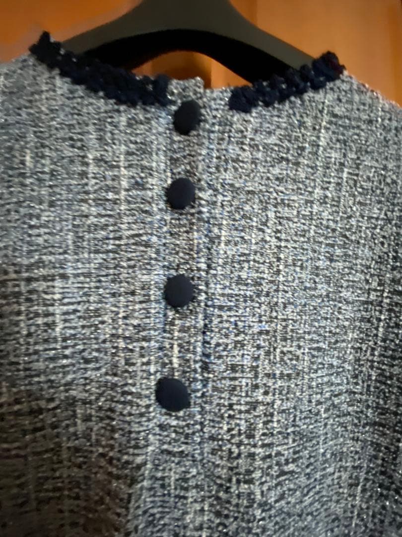 ROSE♥️アンドラブ♥️上品でエレガントなツィードジャガードワンピース3L