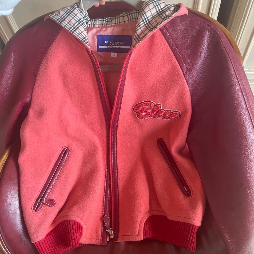 〈希少〉BURBERRY BLUE LABELフード付きジャケット M ピンク