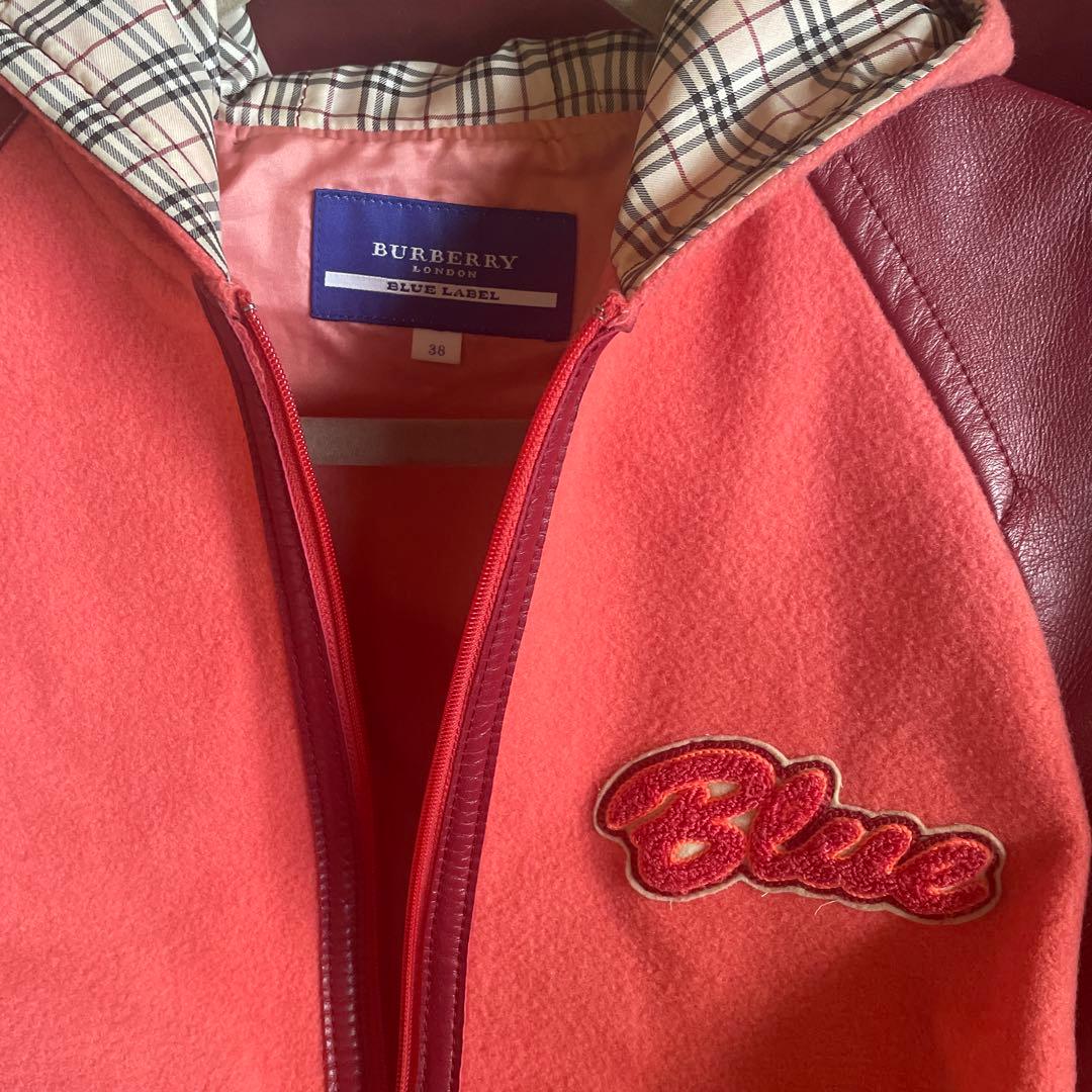 〈希少〉BURBERRY BLUE LABELフード付きジャケット M ピンク