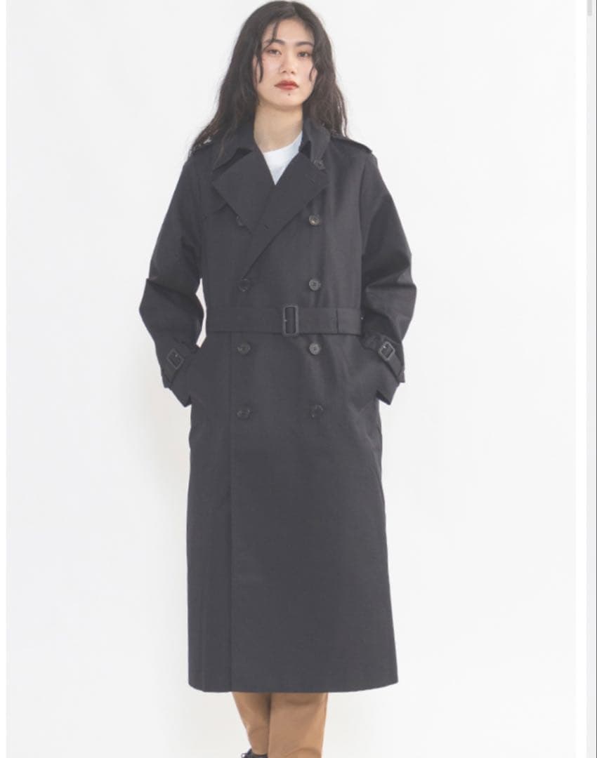 HYKE トレンチコート ネイビー ライナー&保管用カバー付き ※クリーニング済