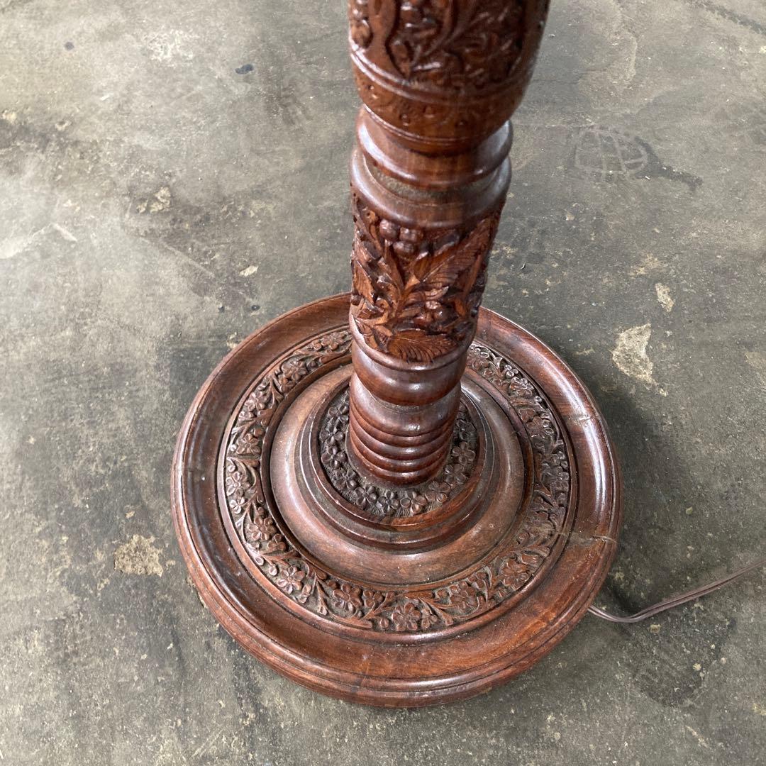 め*り様 木彫 ヴィンテージ フロアランプ 高さ173cm アンティーク 照明器