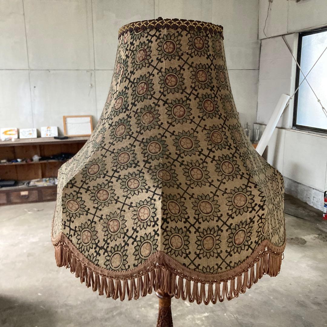 め*り様 木彫 ヴィンテージ フロアランプ 高さ173cm アンティーク 照明器