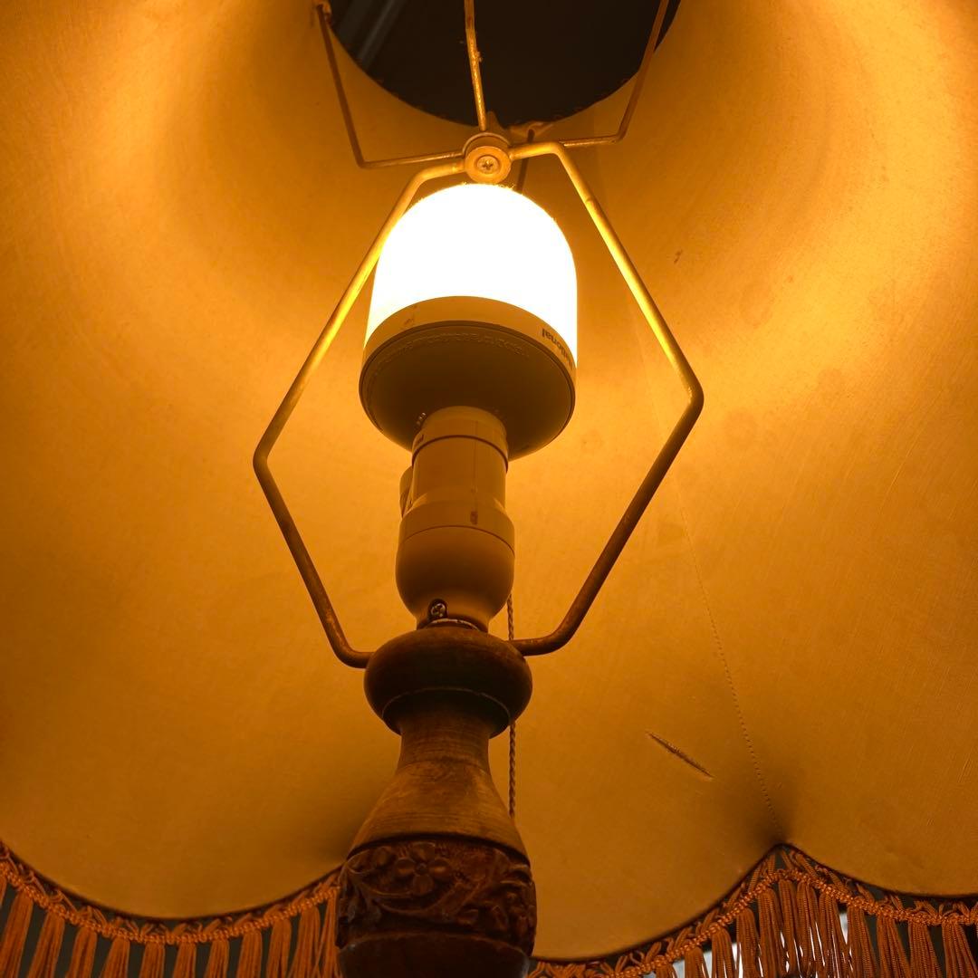 め*り様 木彫 ヴィンテージ フロアランプ 高さ173cm アンティーク 照明器