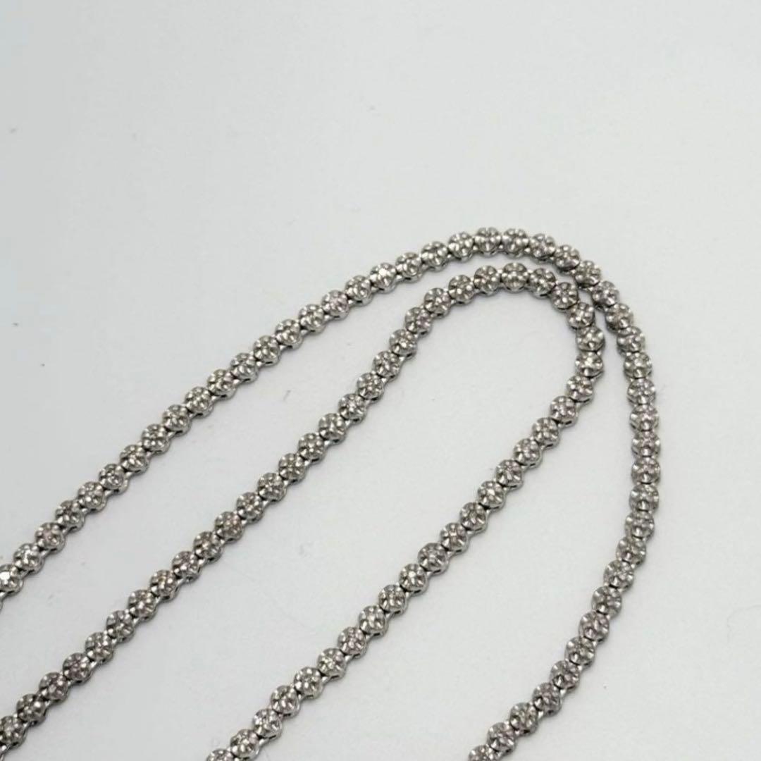 テニスネックレス 1.00ct 天然ダイアモンド シングルカット 鑑別書付き