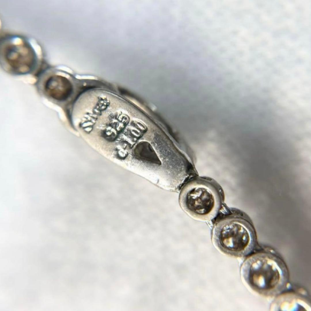 テニスネックレス 1.00ct 天然ダイアモンド シングルカット 鑑別書付き