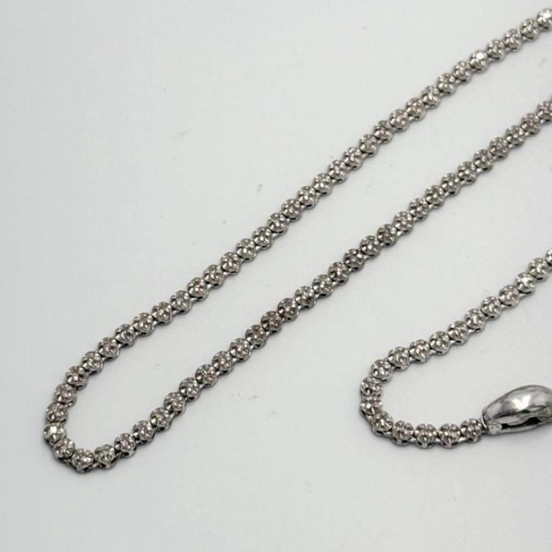 テニスネックレス 1.00ct 天然ダイアモンド シングルカット 鑑別書付き