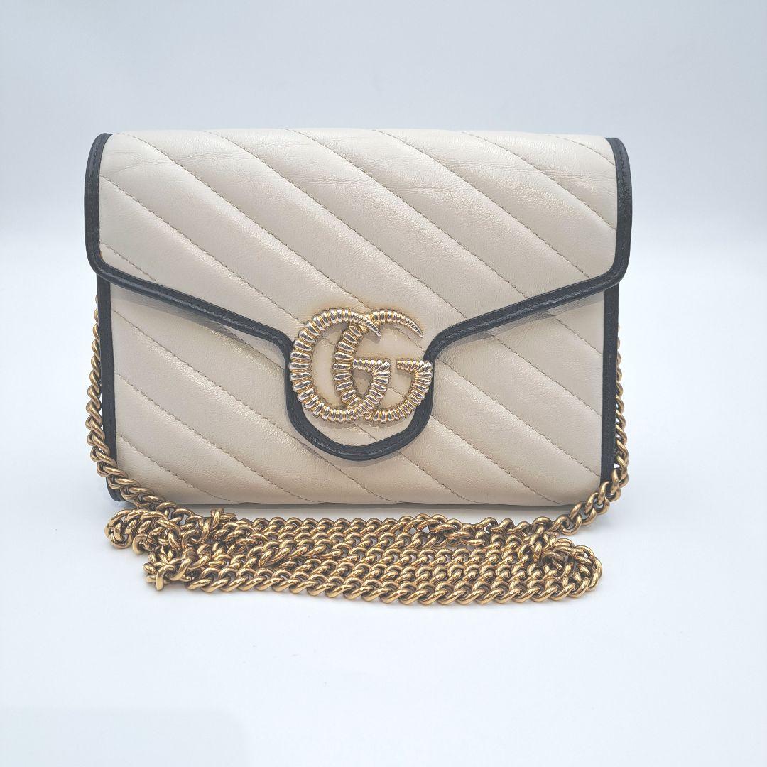 GUCCI　グッチ　GGマーモント チェーンウォレット
