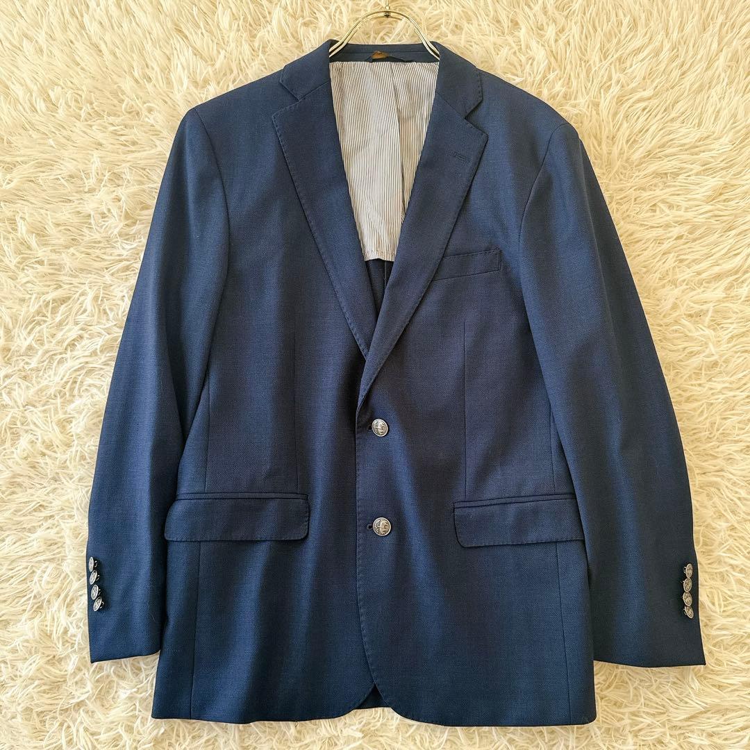未使用級 Lサイズ 近年 ブルックスブラザーズ 紺ブレ 銀ボタン ジャケット 羊