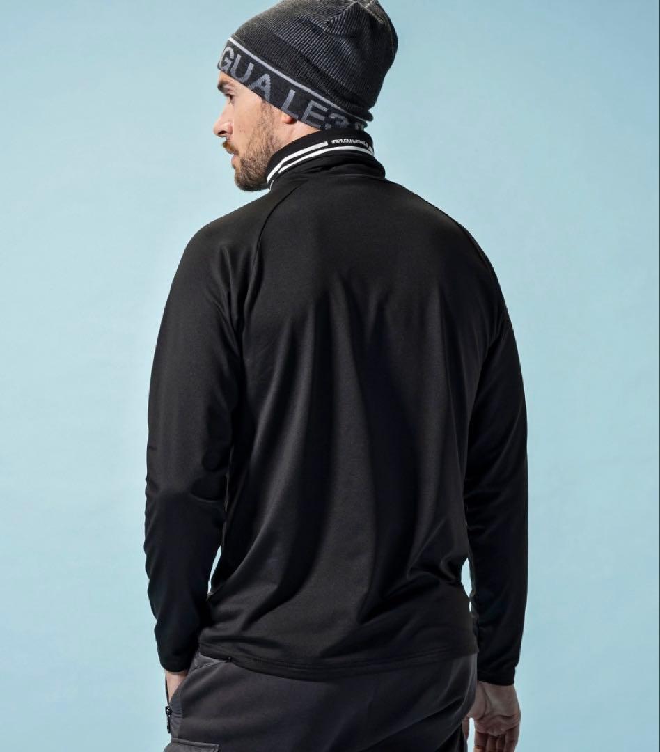 1PIU1UGUALE3 RELAX裏起毛ブランドロゴ ハイネック保温性/通気性