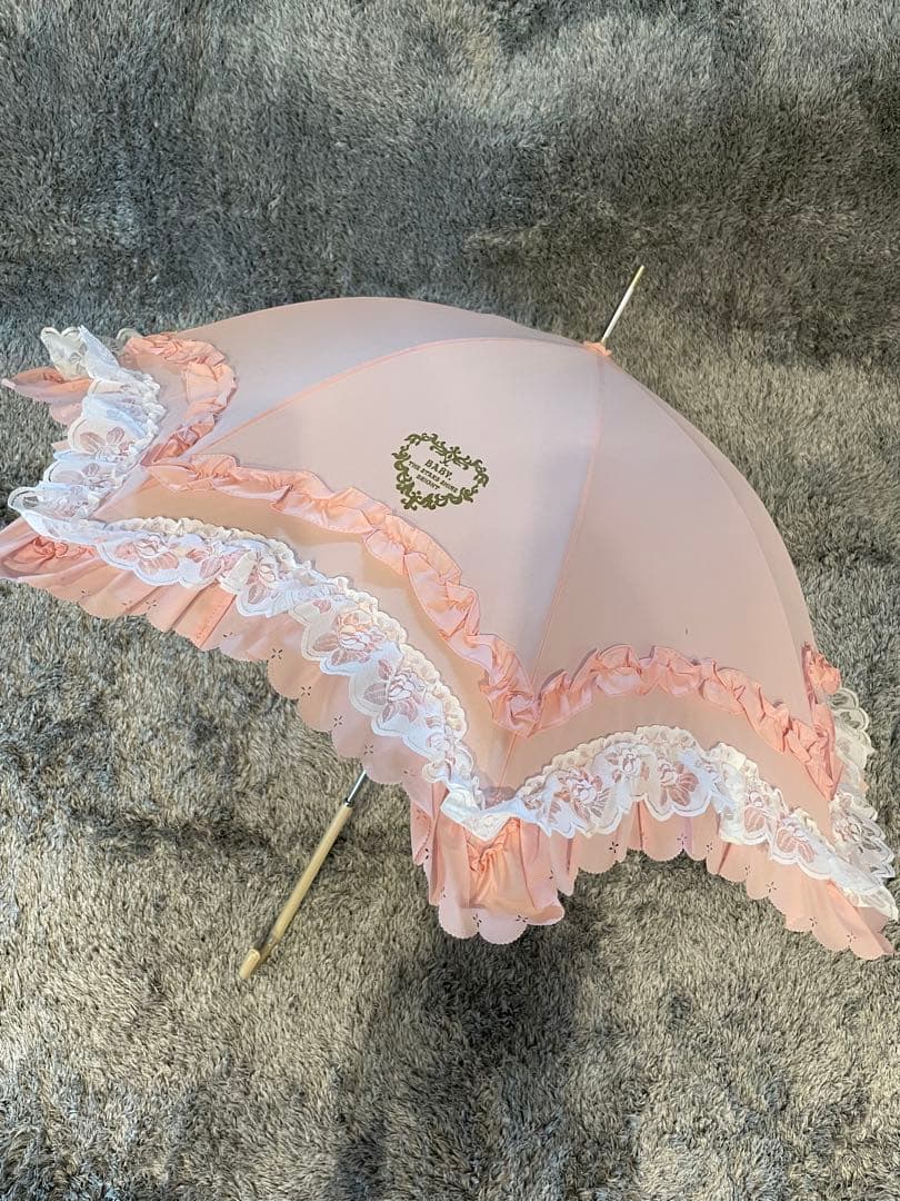 BABY THE STARS SHINE BRIGHTピンクフリル付傘アンブレラ
