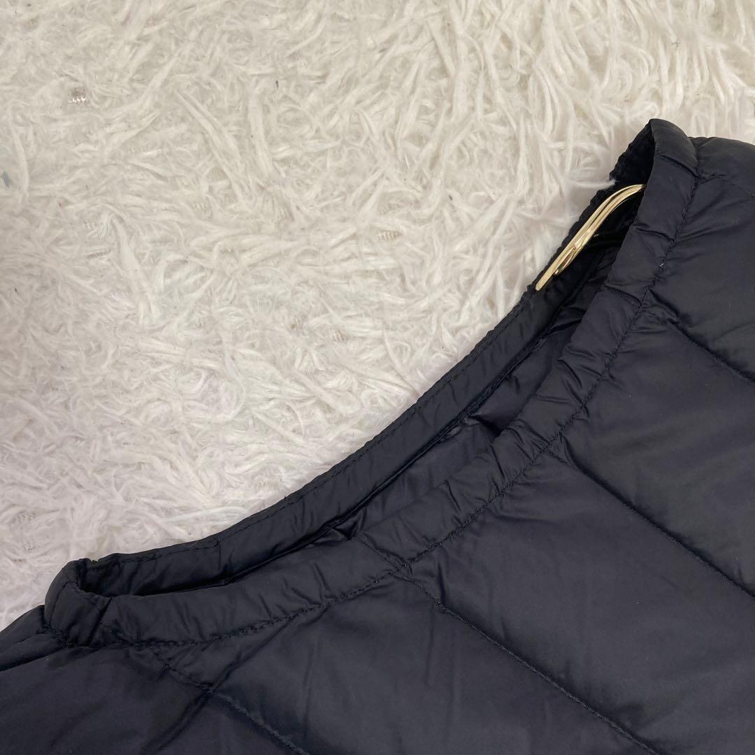 《良品》 DANTON ダウンベスト ブラック 34 着回し Ｖネック