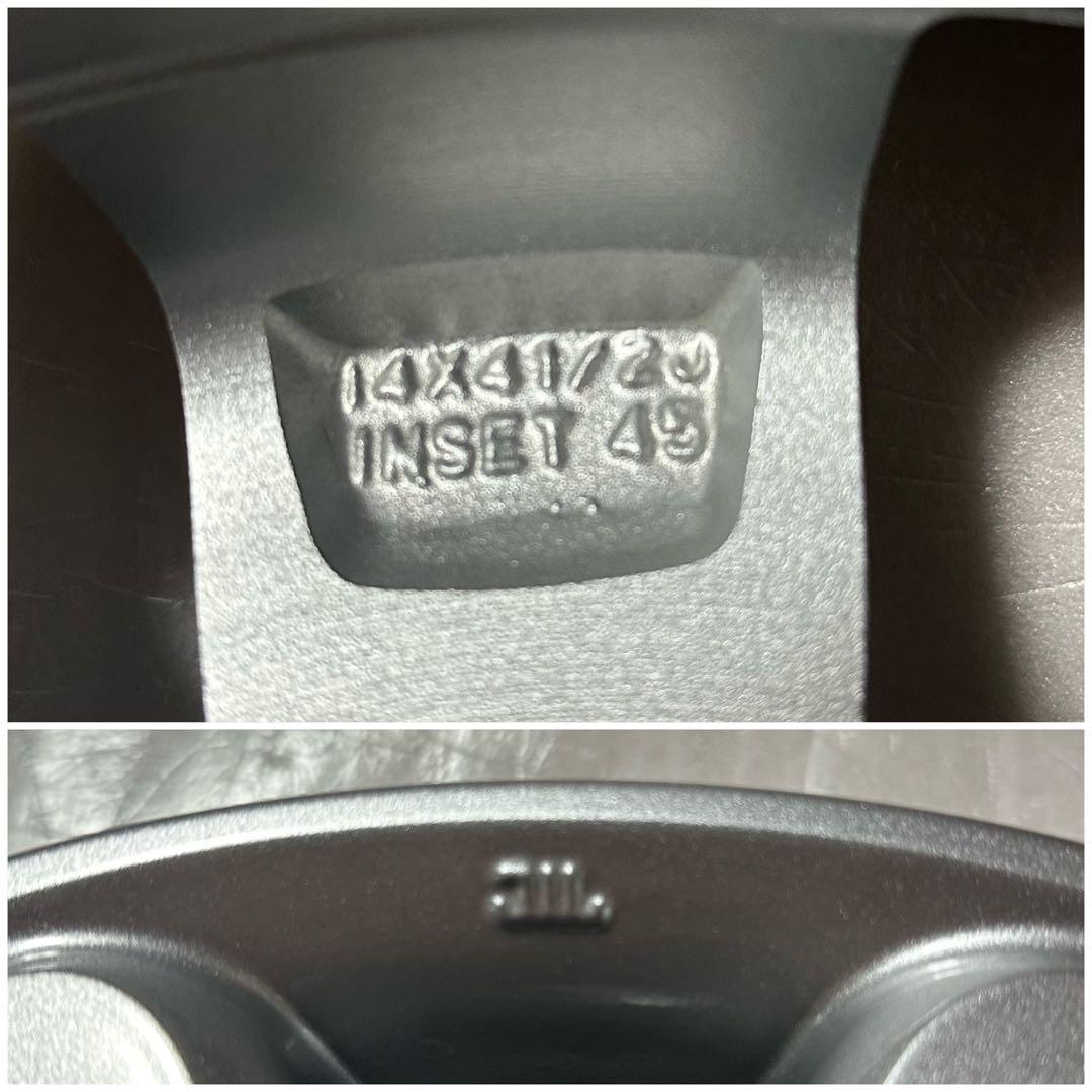 ① ホイール1本　14インチ HE33 ラパン　純正ホイール　お花モチーフ　美品