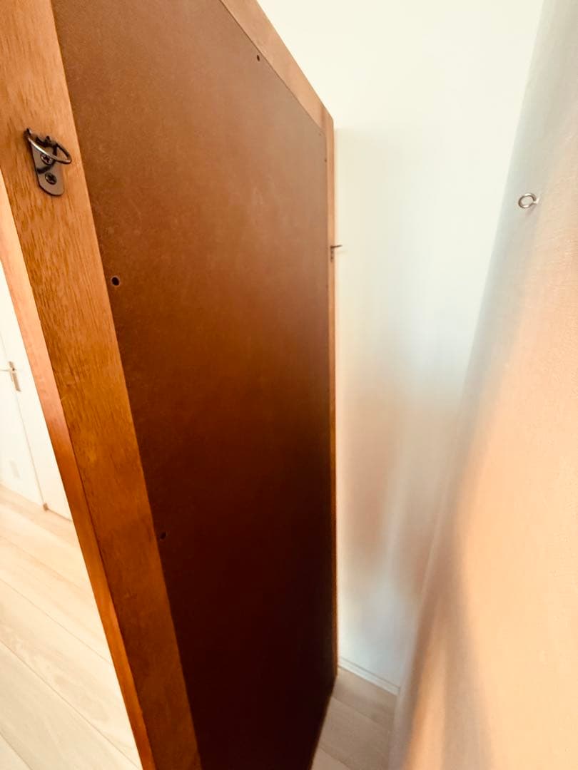 【引越しに伴い値下げしてます】大塚家具　木製スタンドミラー 大きめ ブラウン