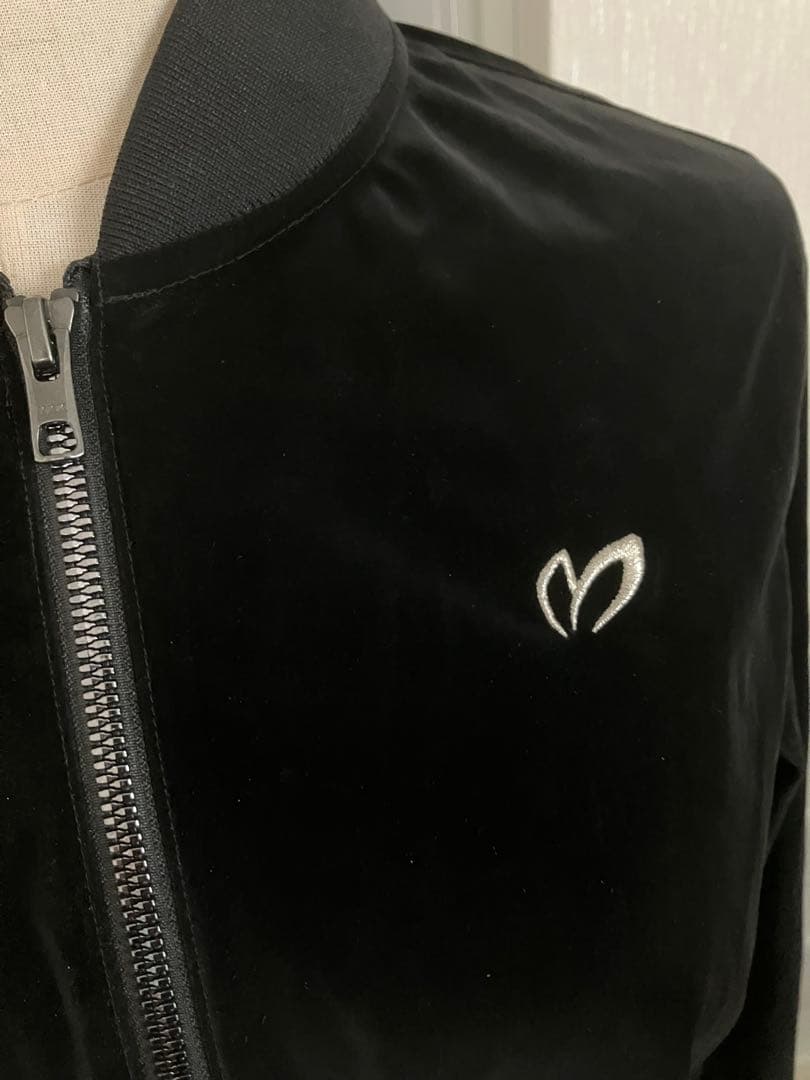 ★mari★ マスターバニー ベロア調ラミネートジャケット 黒