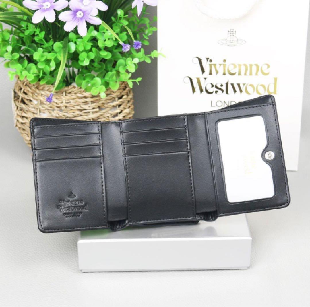 Vivienne Westwood ヴィヴィアン 三つ折り財布 レザー 金）/