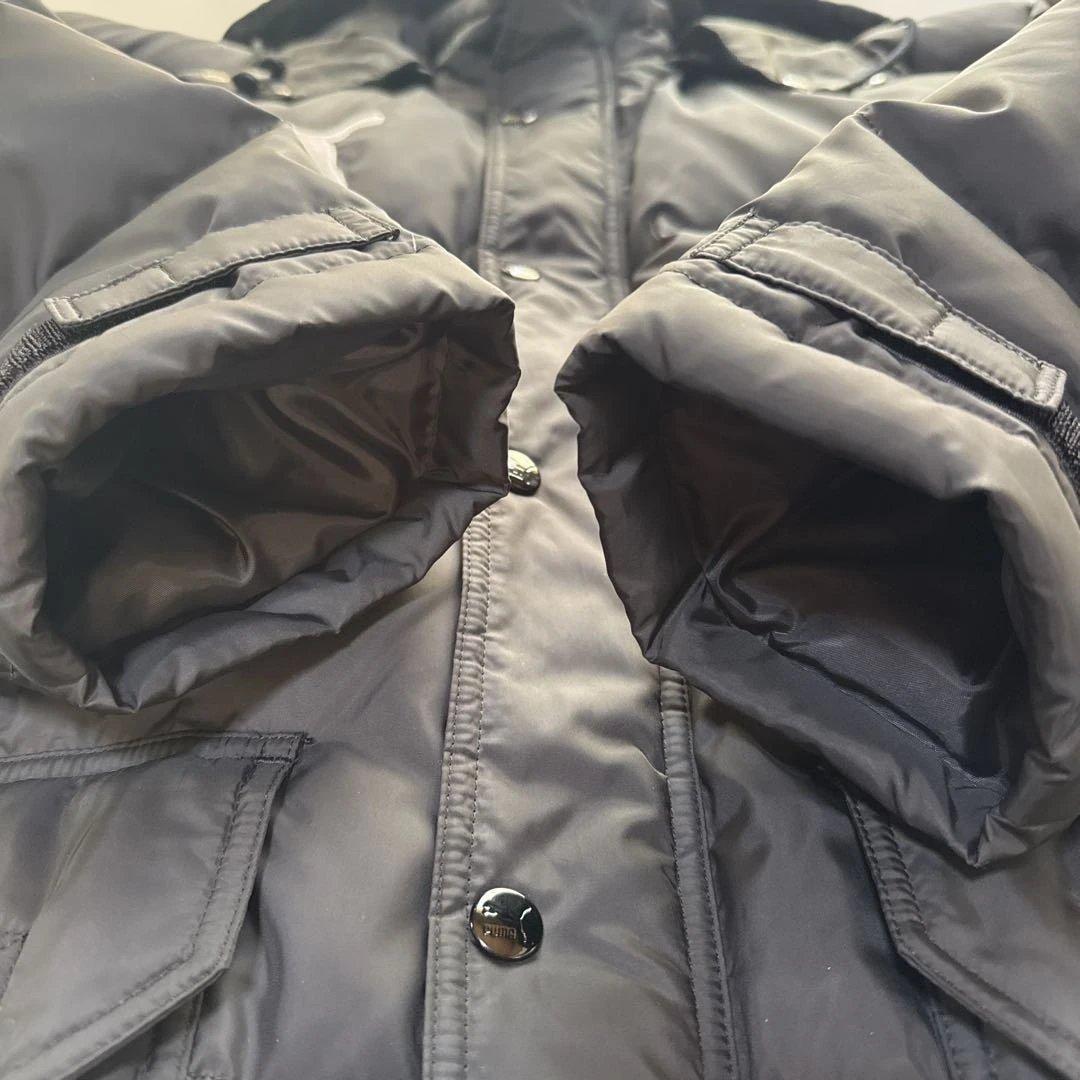 美品/Puma プーマ　黒 ブラック ダウン　ロングコート　ベンチコート　M