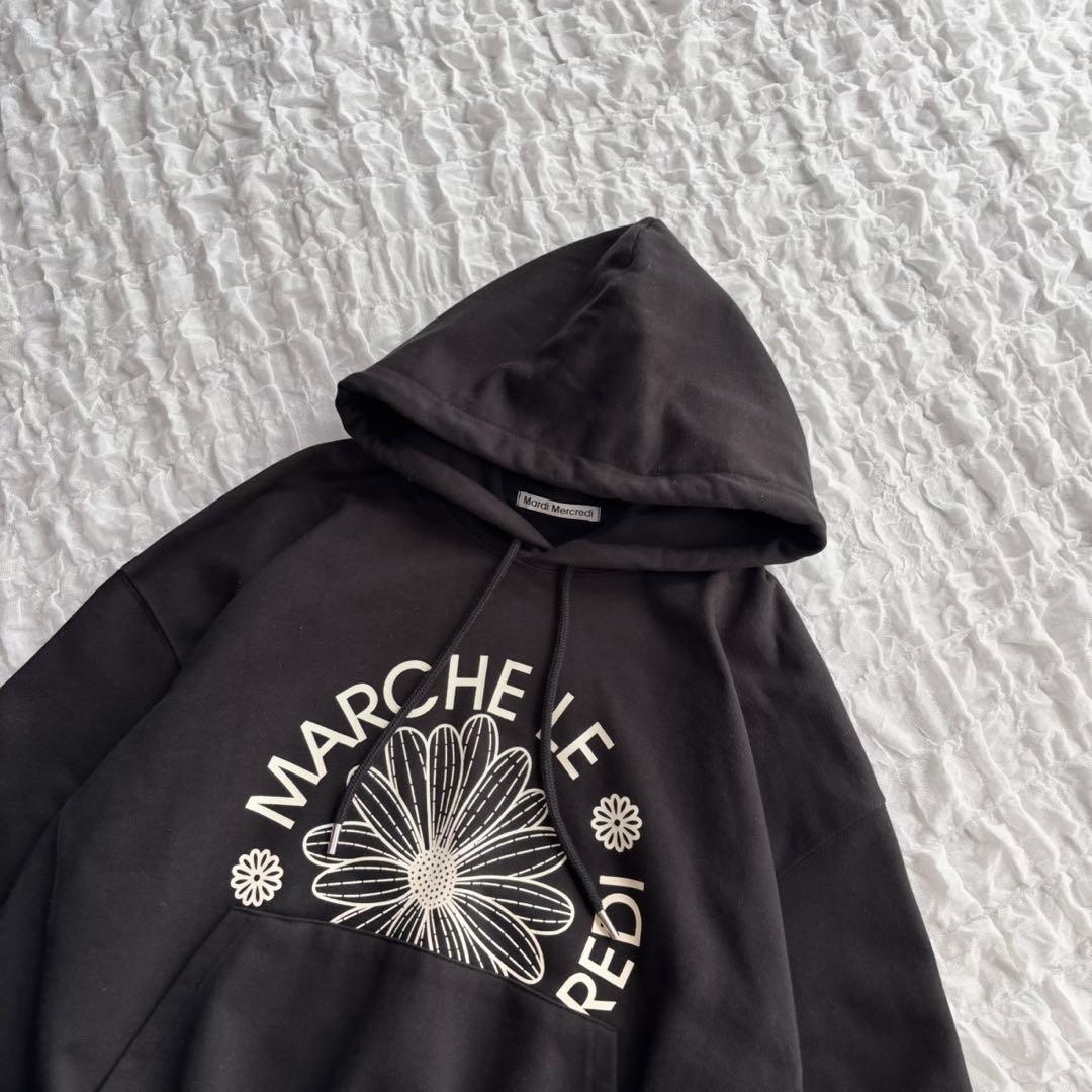 【美品】 マルディメクルディ スウェットパーカー プリントパーカー プルオーバー
