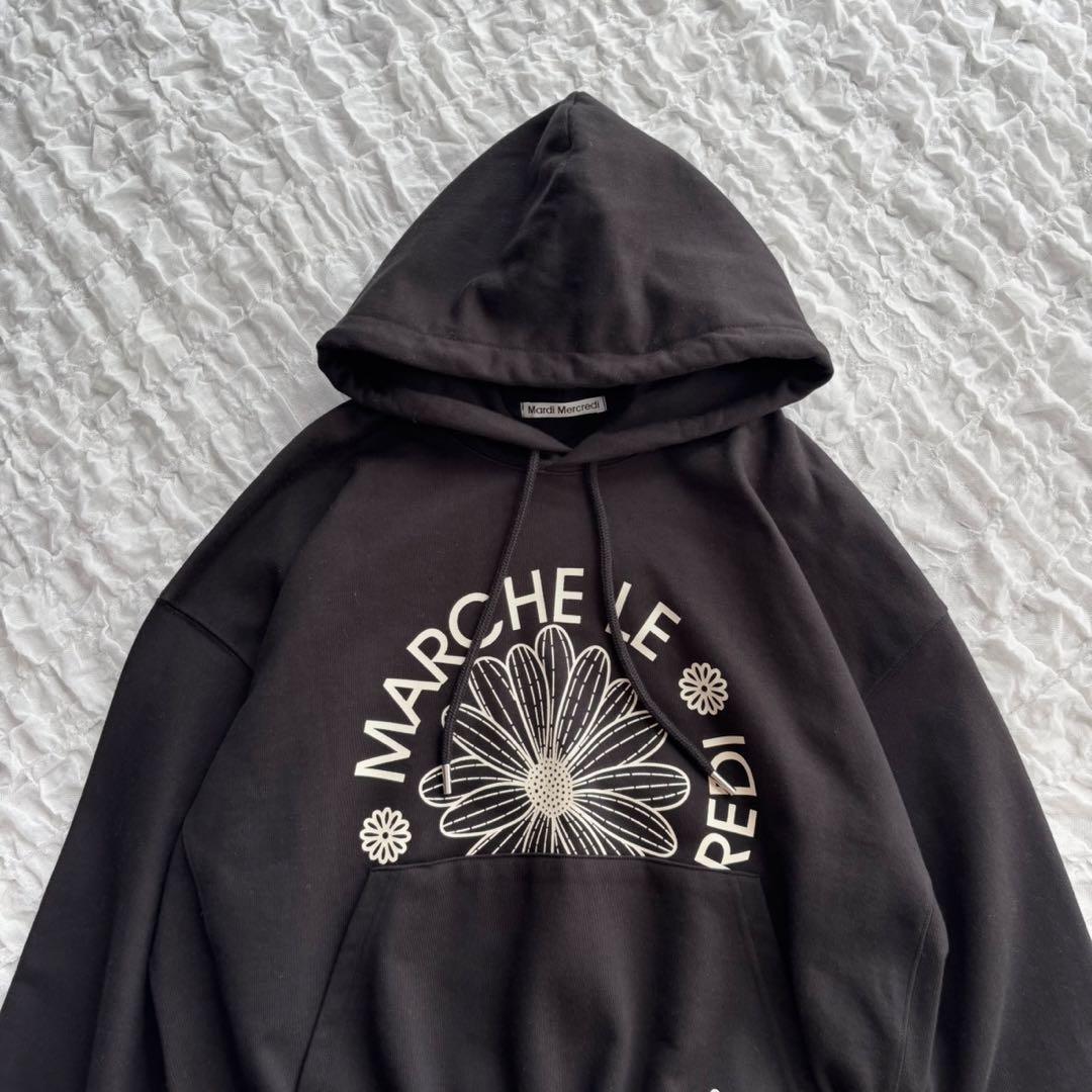 【美品】 マルディメクルディ スウェットパーカー プリントパーカー プルオーバー