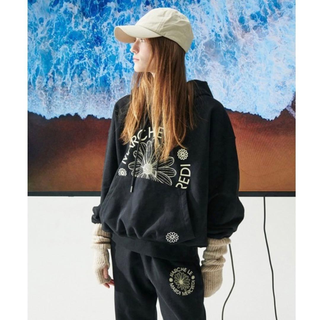 【美品】 マルディメクルディ スウェットパーカー プリントパーカー プルオーバー