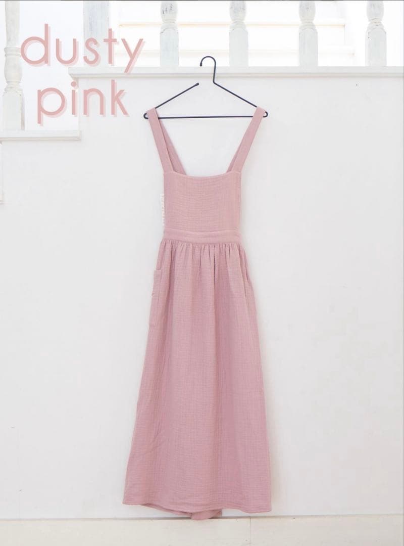 パセリ　parsley辻希美　ダスティピンク　コットンガーゼエプロン