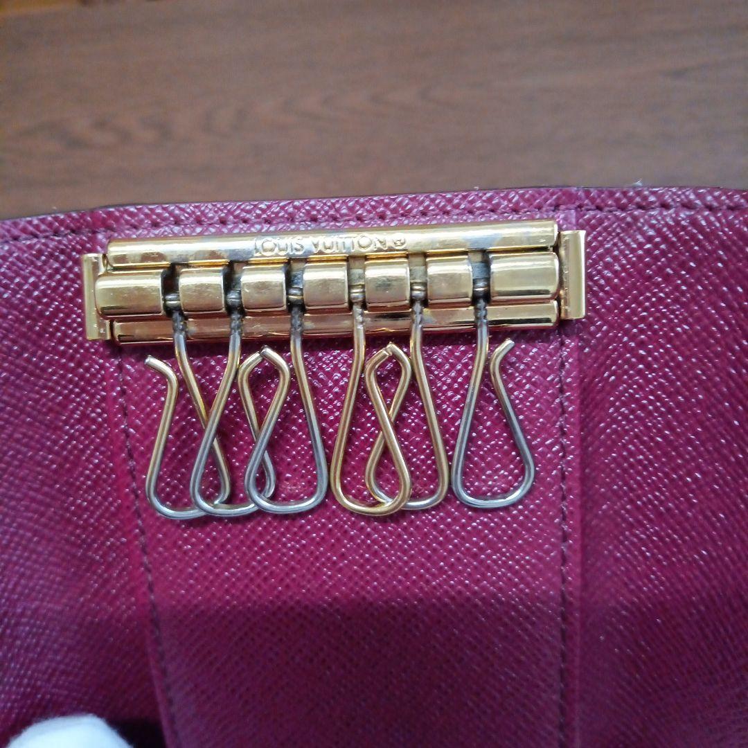 ルイ・ヴィトン、美品モノグラム、フューシャー、ミュルティクレ6連キーケース