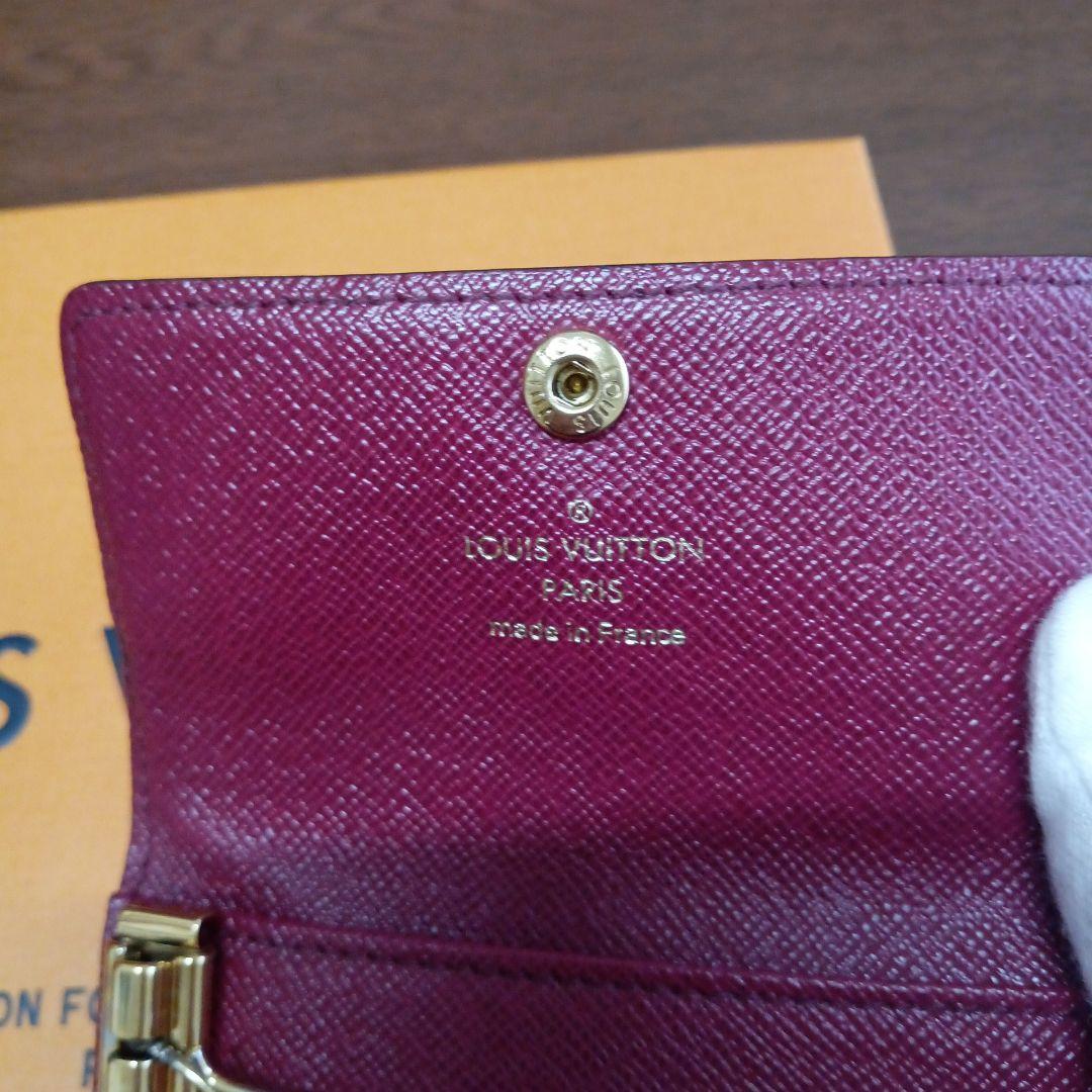 ルイ・ヴィトン、美品モノグラム、フューシャー、ミュルティクレ6連キーケース