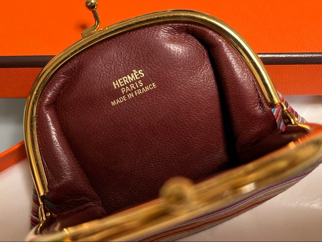 HERMÈS エルメス　ヴィブラート　がま口ケース　小銭入れ　美品