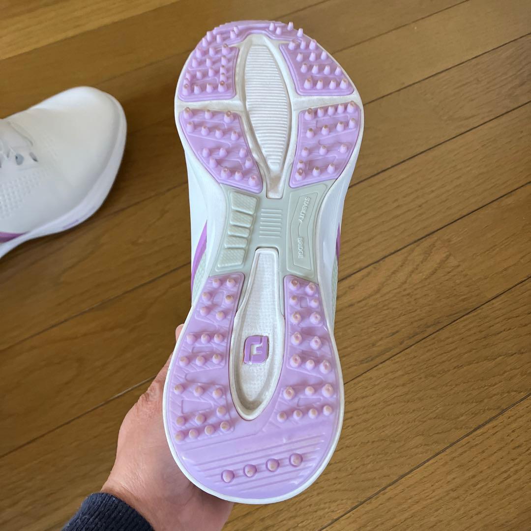 FOOTJOY ゴルフシューズ 女性用 ホワイト/パープル