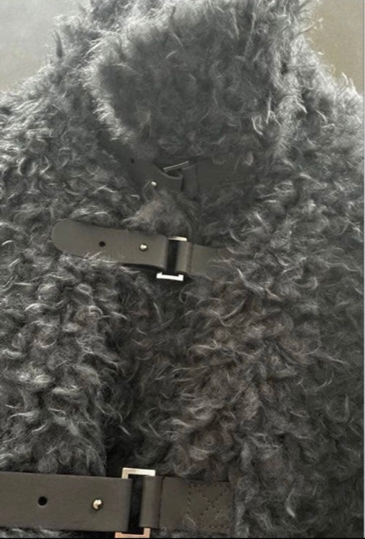 お値下！スタンニングルアー ボア コート グレー ファー ムートン