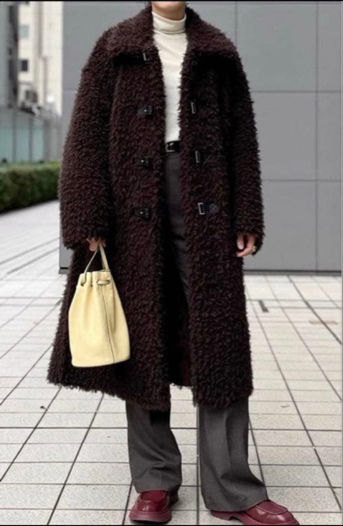 お値下！スタンニングルアー ボア コート グレー ファー ムートン