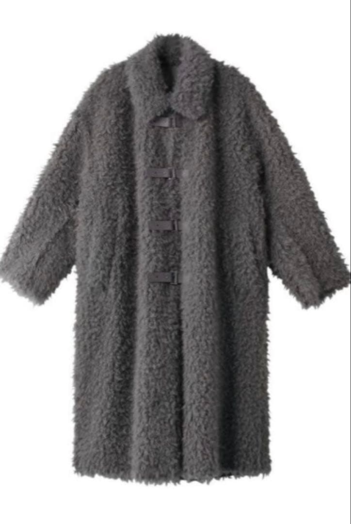 お値下！スタンニングルアー ボア コート グレー ファー ムートン