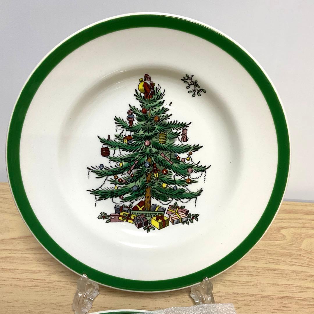スポード　クリスマスツリー　プレート　約16.5cm ③ 4枚セット