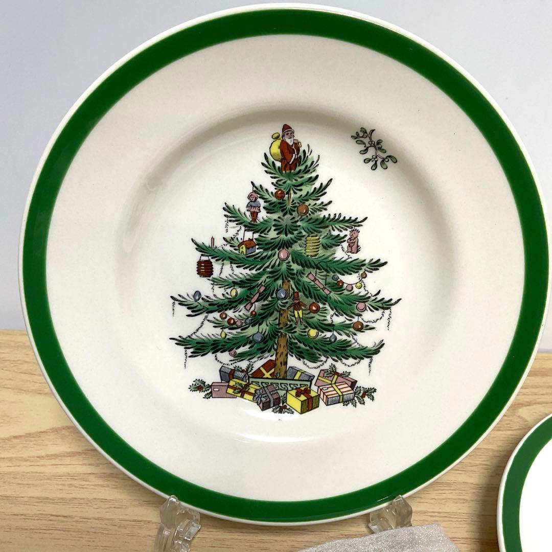 スポード　クリスマスツリー　プレート　約16.5cm ③ 4枚セット
