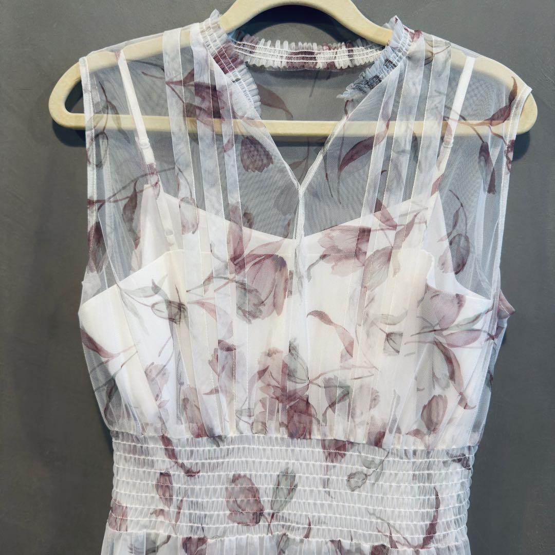 新品 CELFORD セルフォード レイヤードフラワーワンピース 38