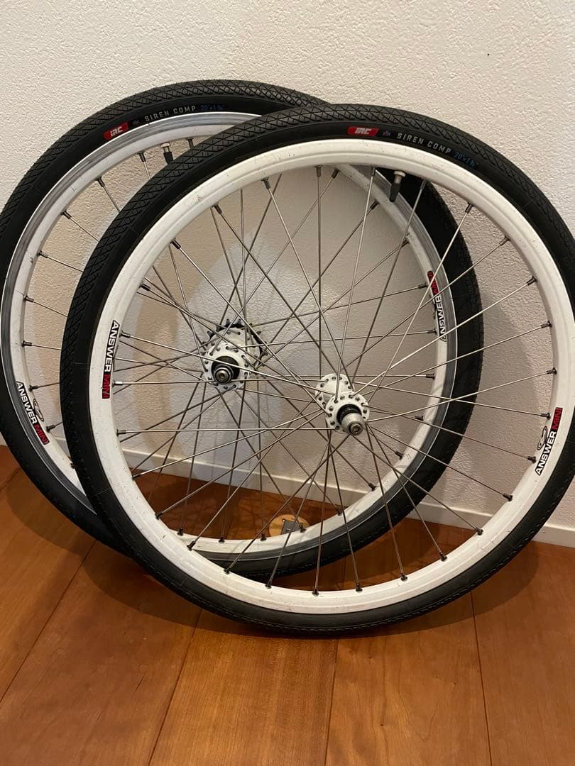 BMXホイールセット ANSWERアルミハブ キッズ 子供用 ホワイト