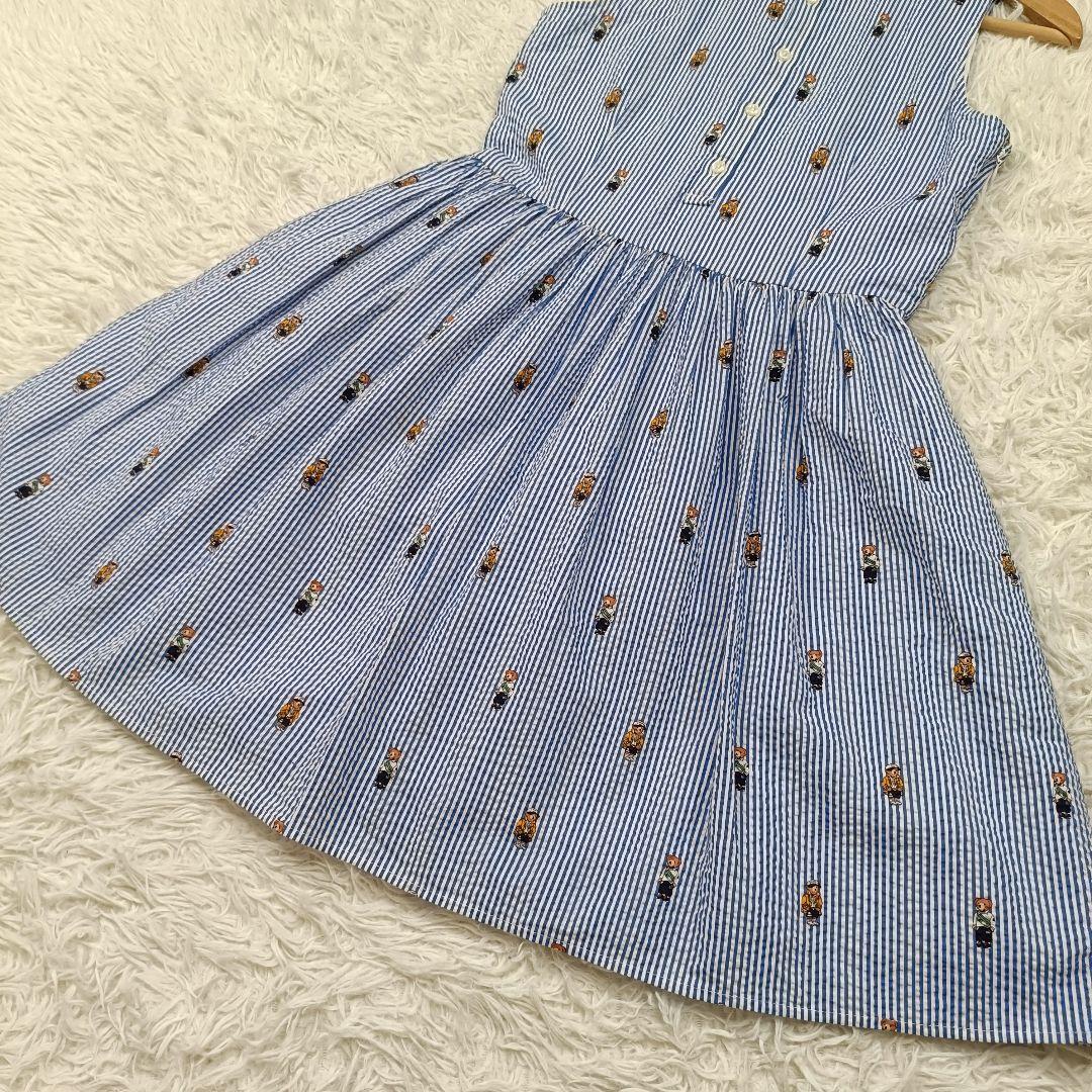 ポロラルフローレン ポロベア ロングフレアワンピース サイズ16 160 総柄