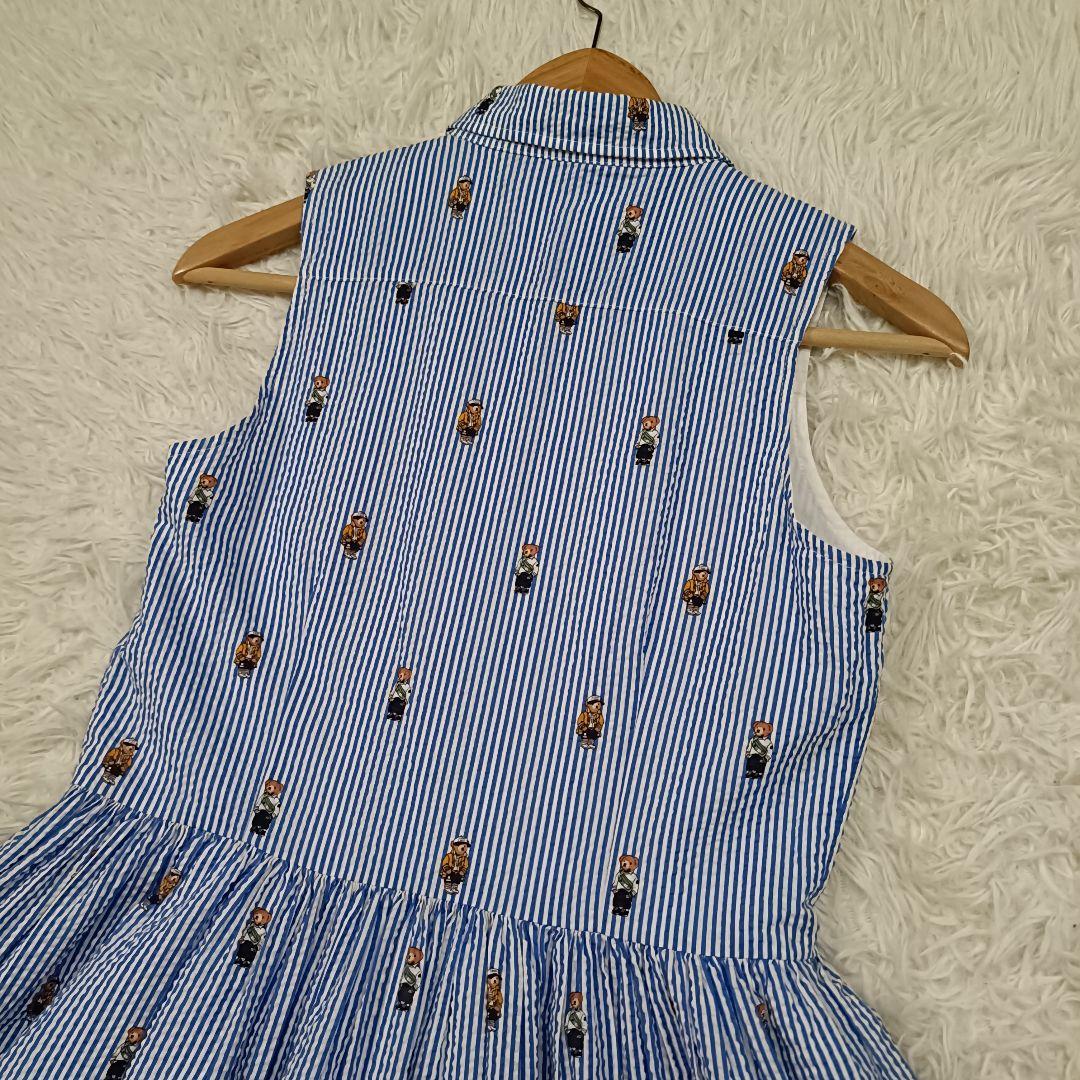 ポロラルフローレン ポロベア ロングフレアワンピース サイズ16 160 総柄