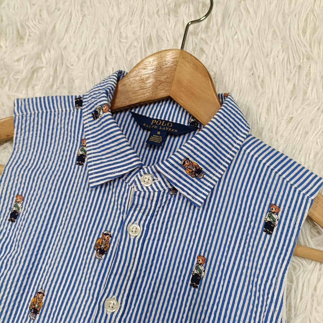 ポロラルフローレン ポロベア ロングフレアワンピース サイズ16 160 総柄