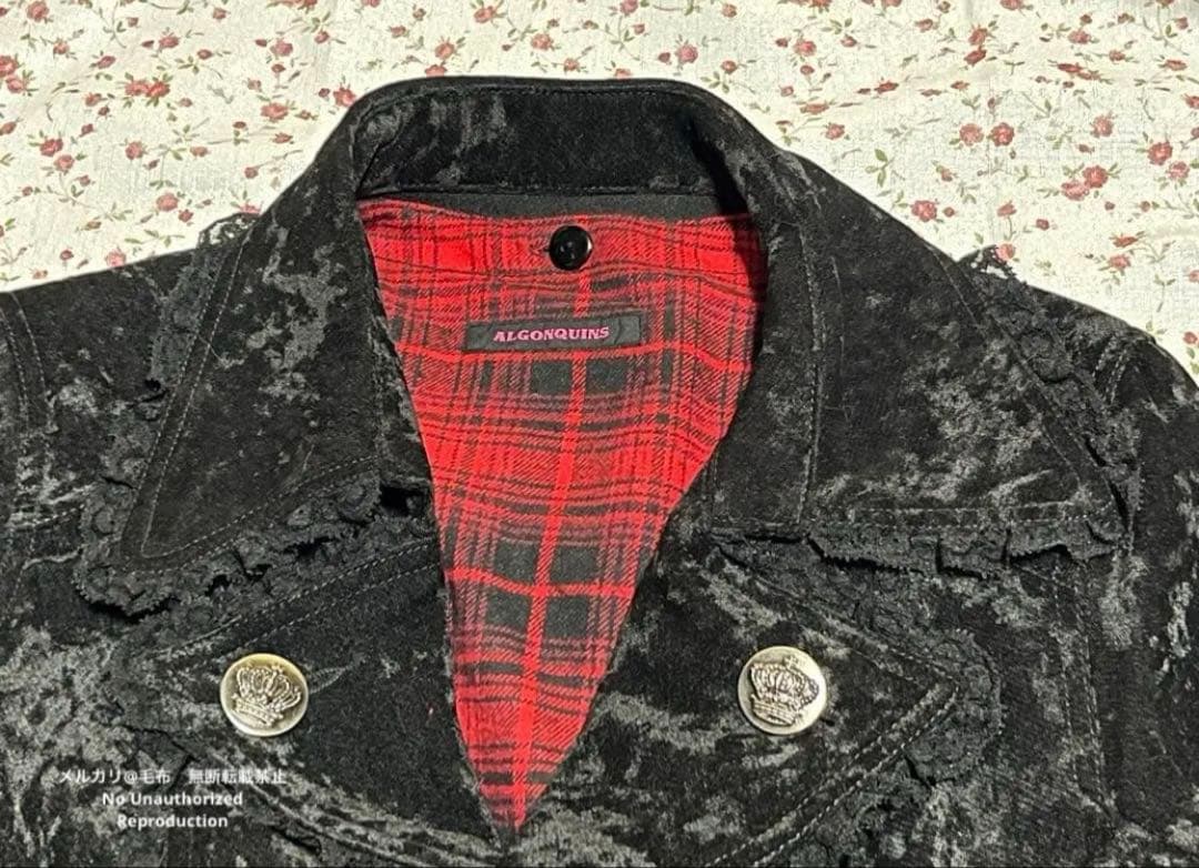 アルゴンキン スウェード アウター コート ブラック ALGONQUINS