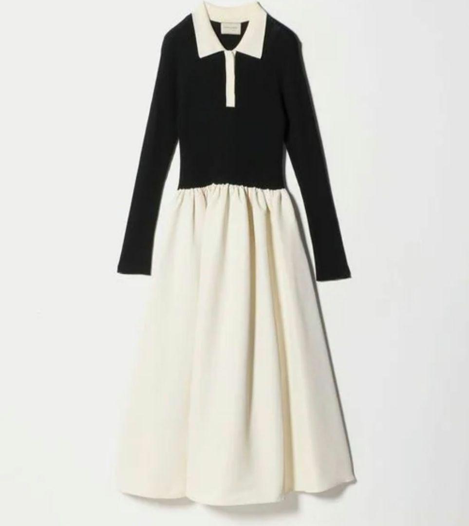 25aw 新品　ユナイテッドアローズ　フィット ＆ フレア ポロワンピース