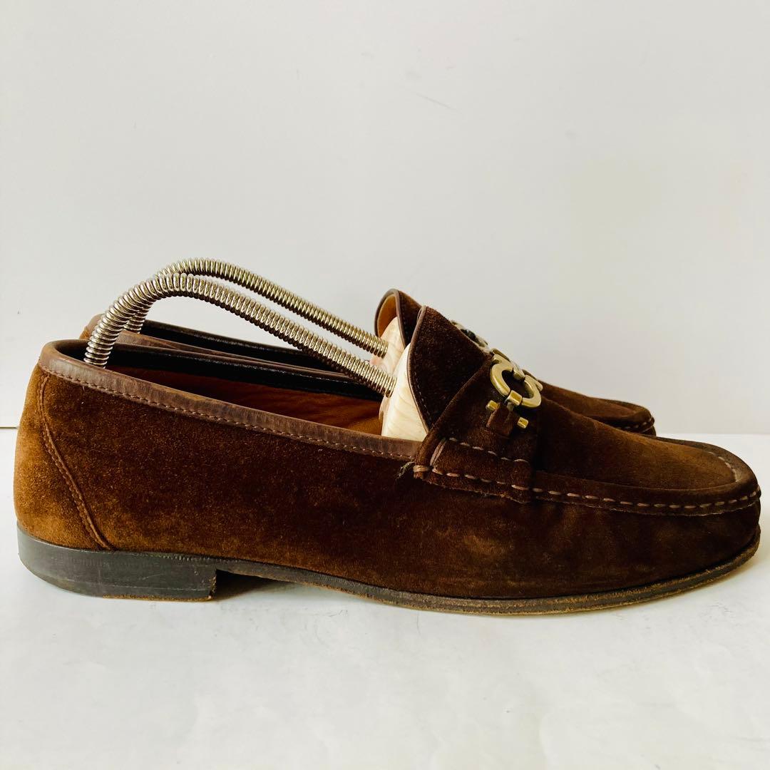 サルバトーレ フェラガモ 濃茶 ガンチーニローファー 25cm 除菌・消臭済み