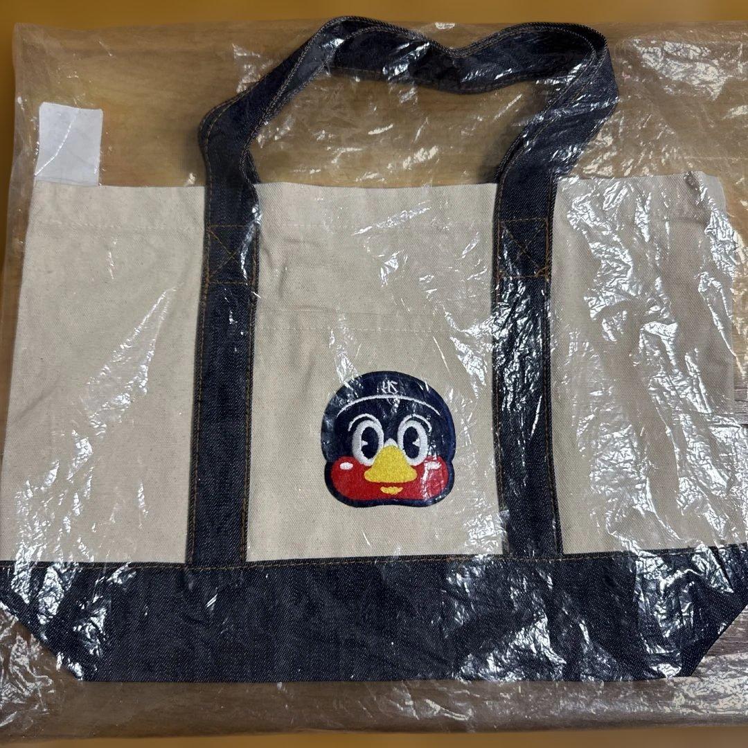 つば九郎　刺繍トートバッグ　サイン入り